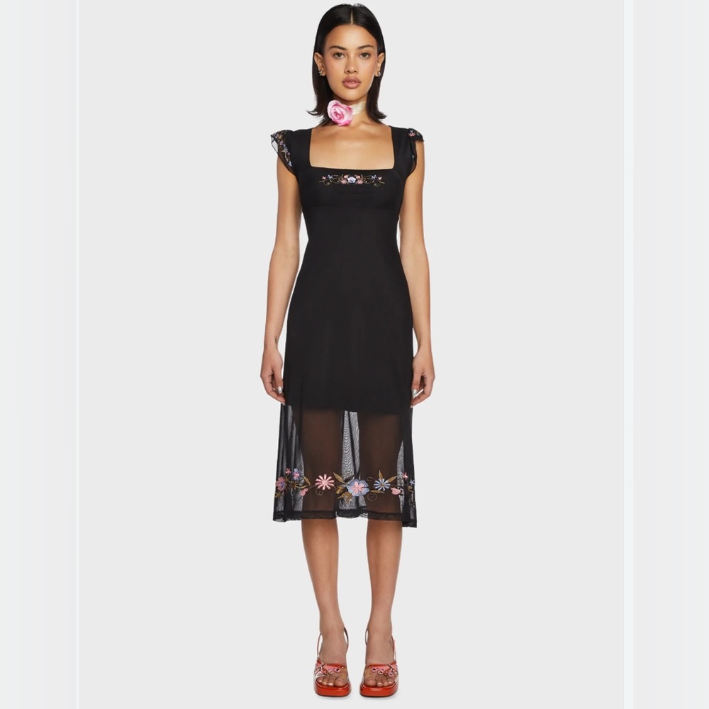 dELiA*s x dolls kill 90’s mesh midi dress